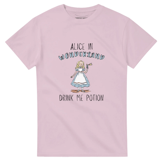 Alice in Wonderland Drink me Potion T-Shirt in Pink