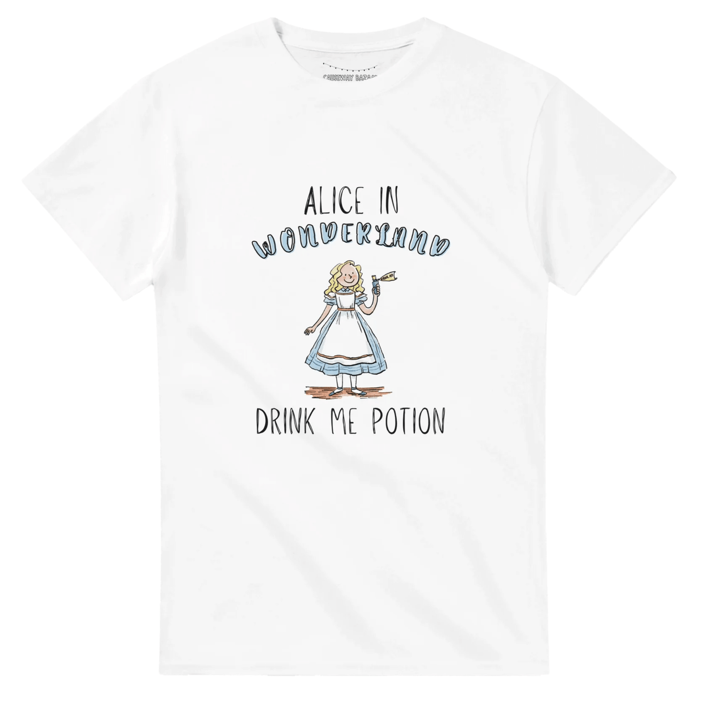 Alice in Wonderland Drink me Potion T-Shirt in White