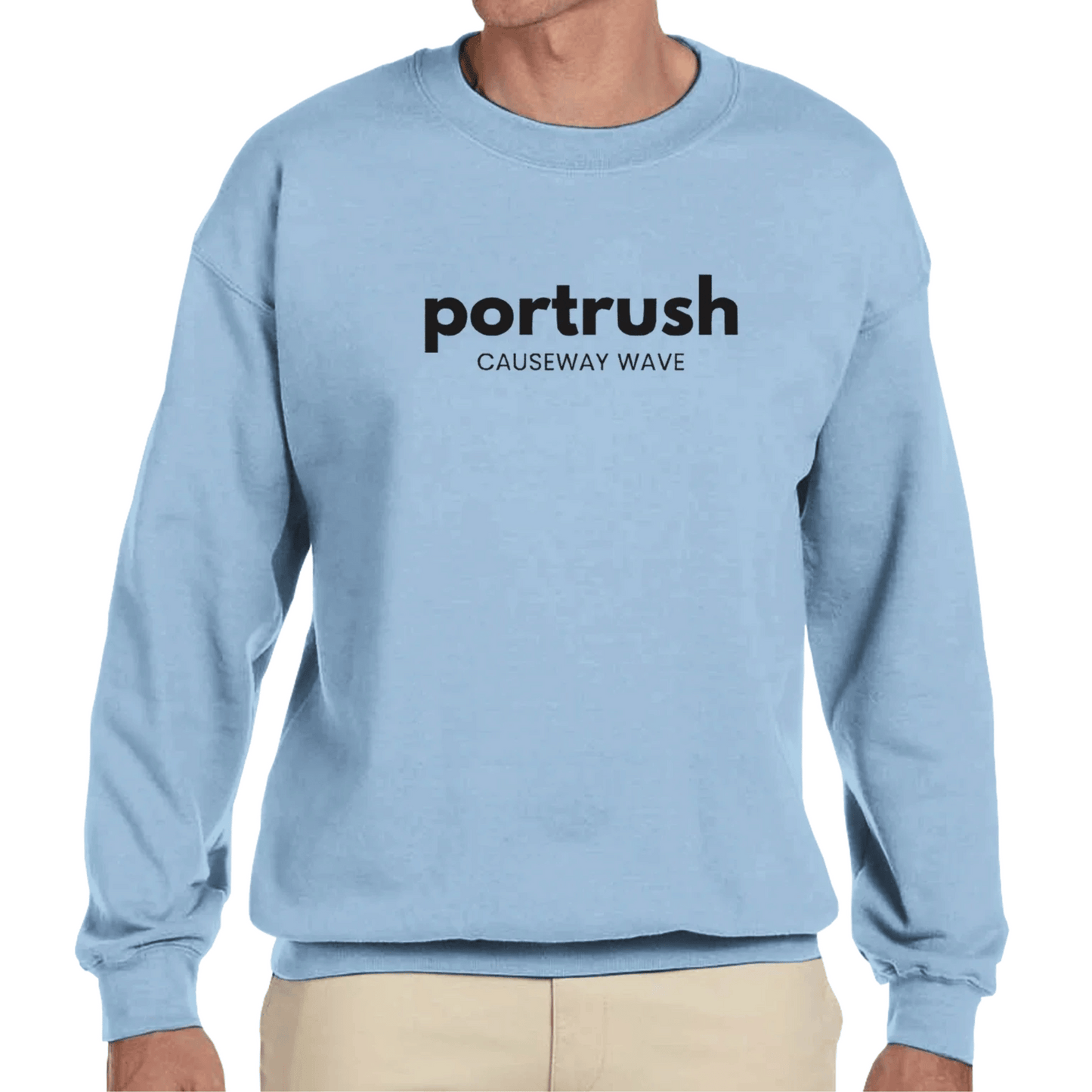 Blue Portrush Causeway Wave Sweater Northern Ireland
