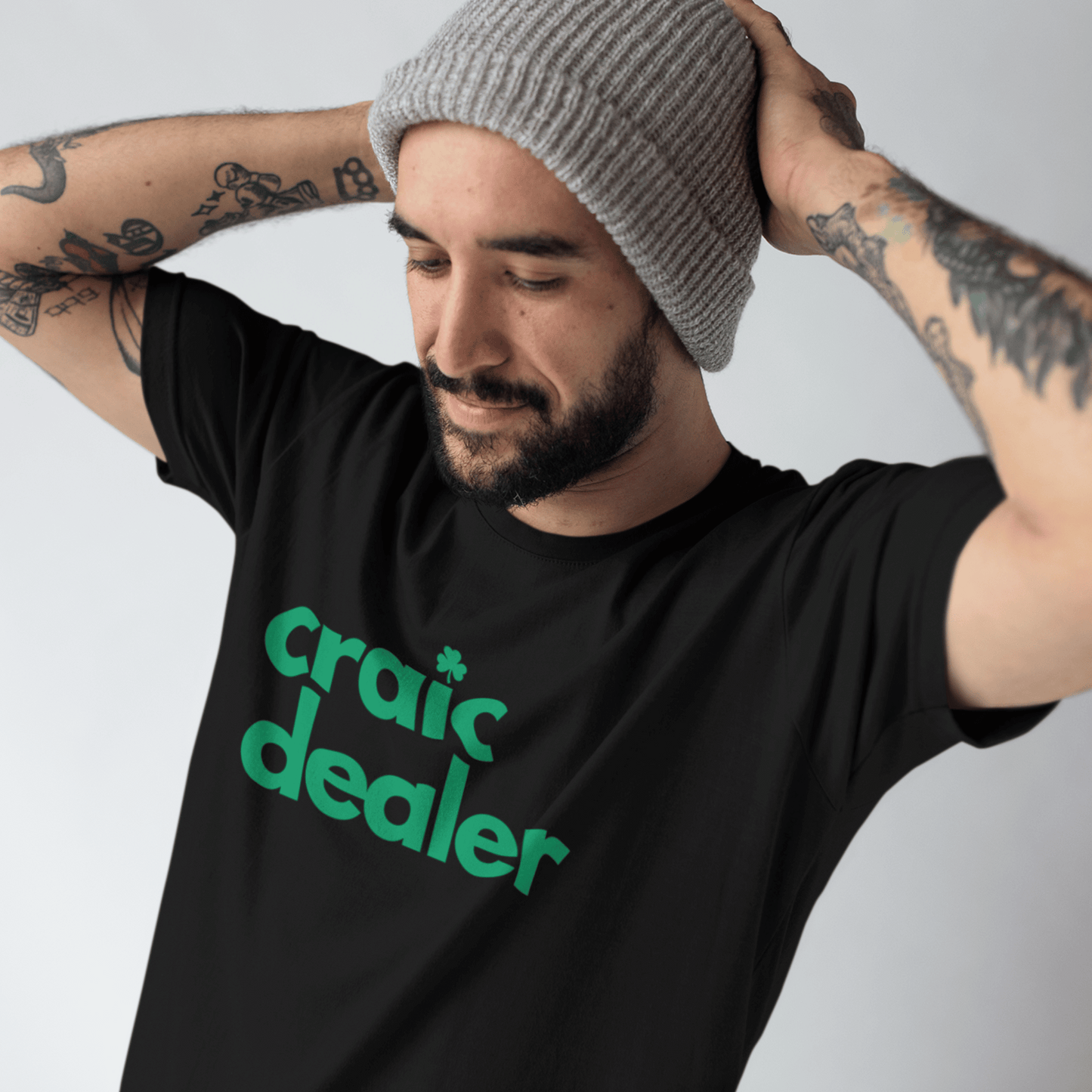 Funny Irish Craic Dealer T-Shirt in Black St Patricks Day Wear