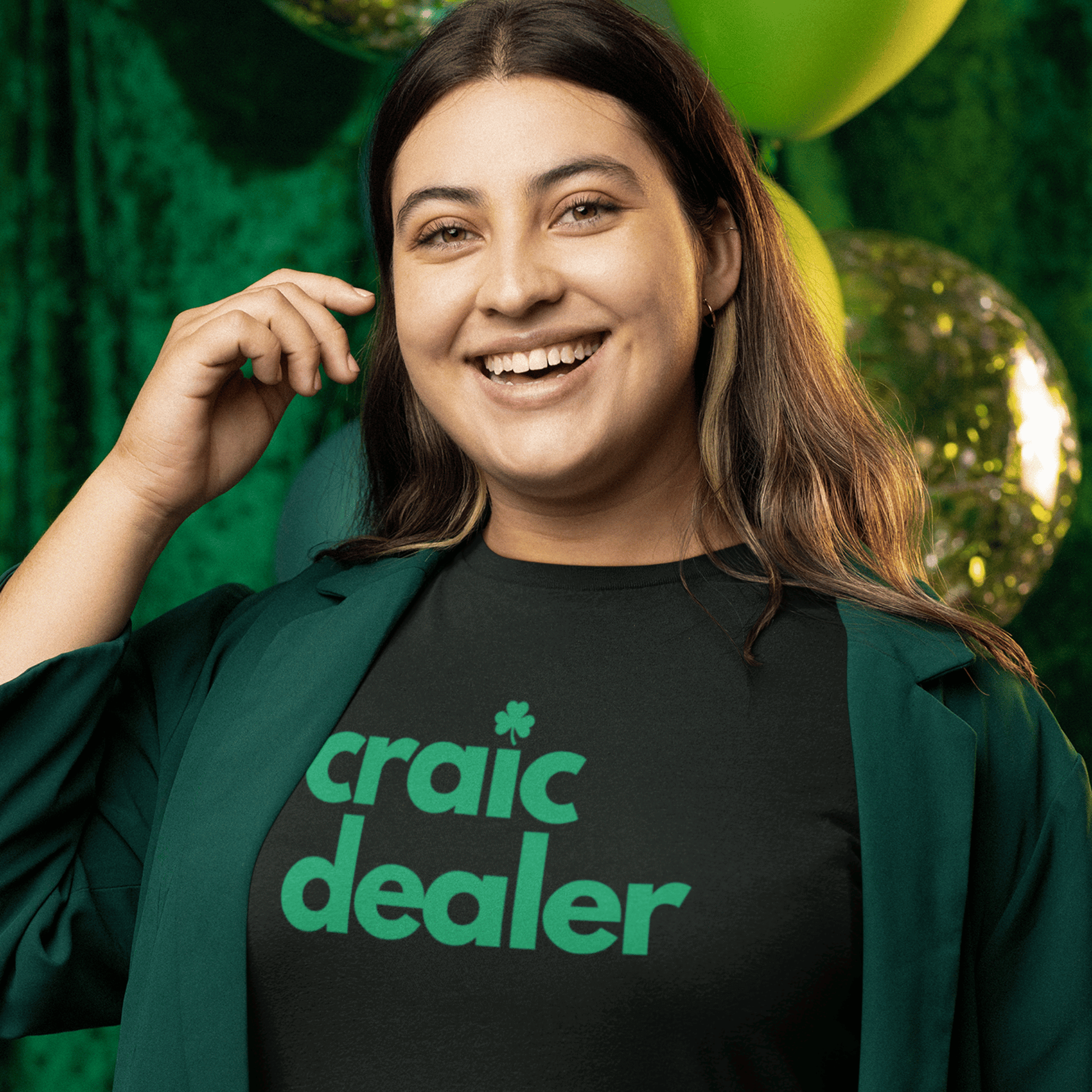 Funny Irish Craic Dealer T-Shirt in Black St Patricks Day Wear