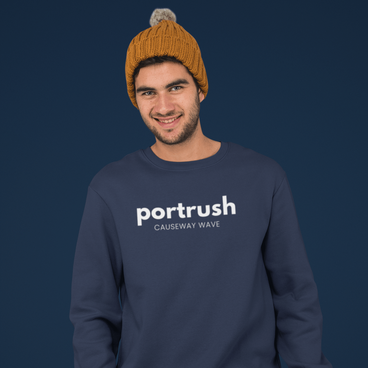 Causeway Wave Portrush Navy Sweater Jumper