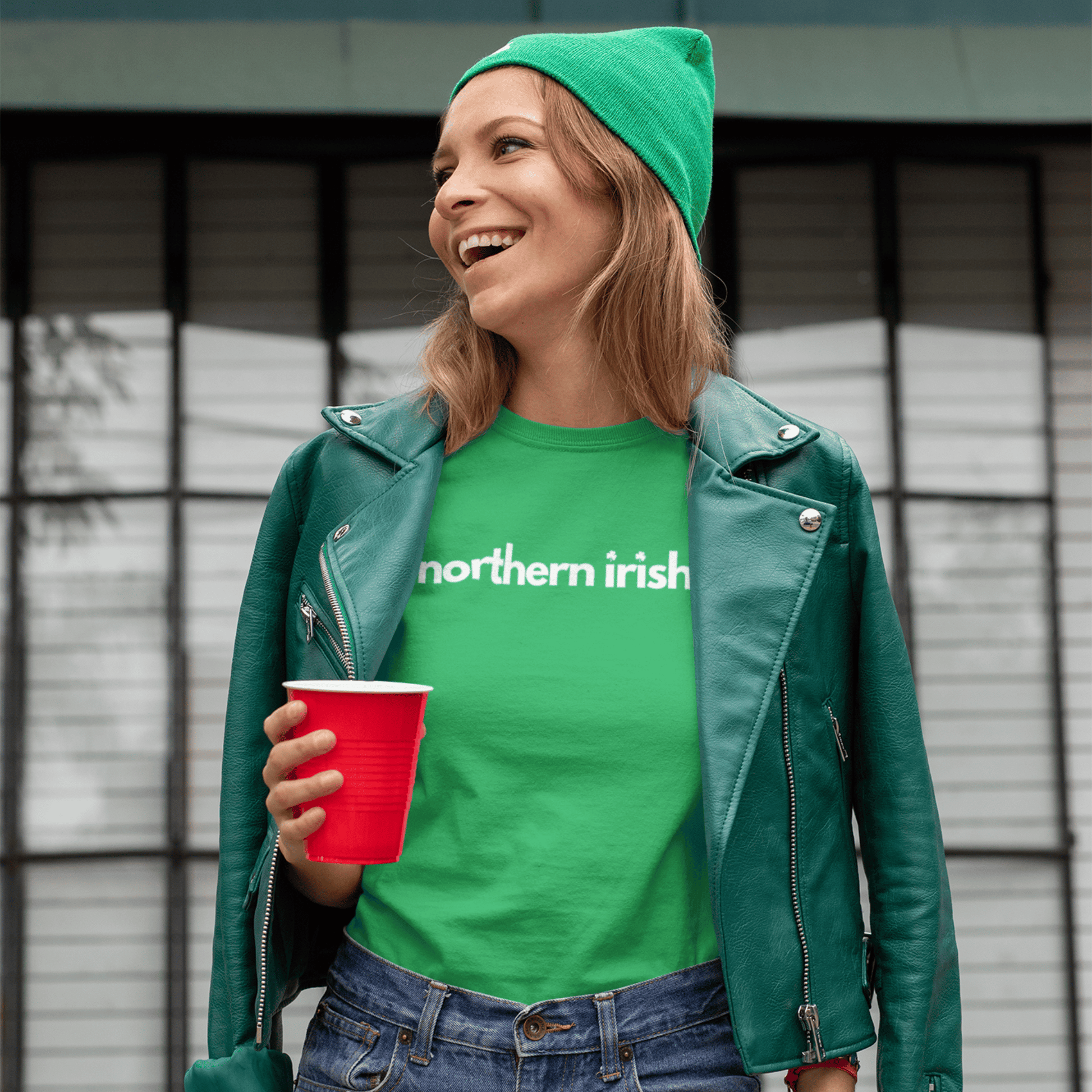 Northern Irish Shamrocks St Patricks Day T Shirt Top