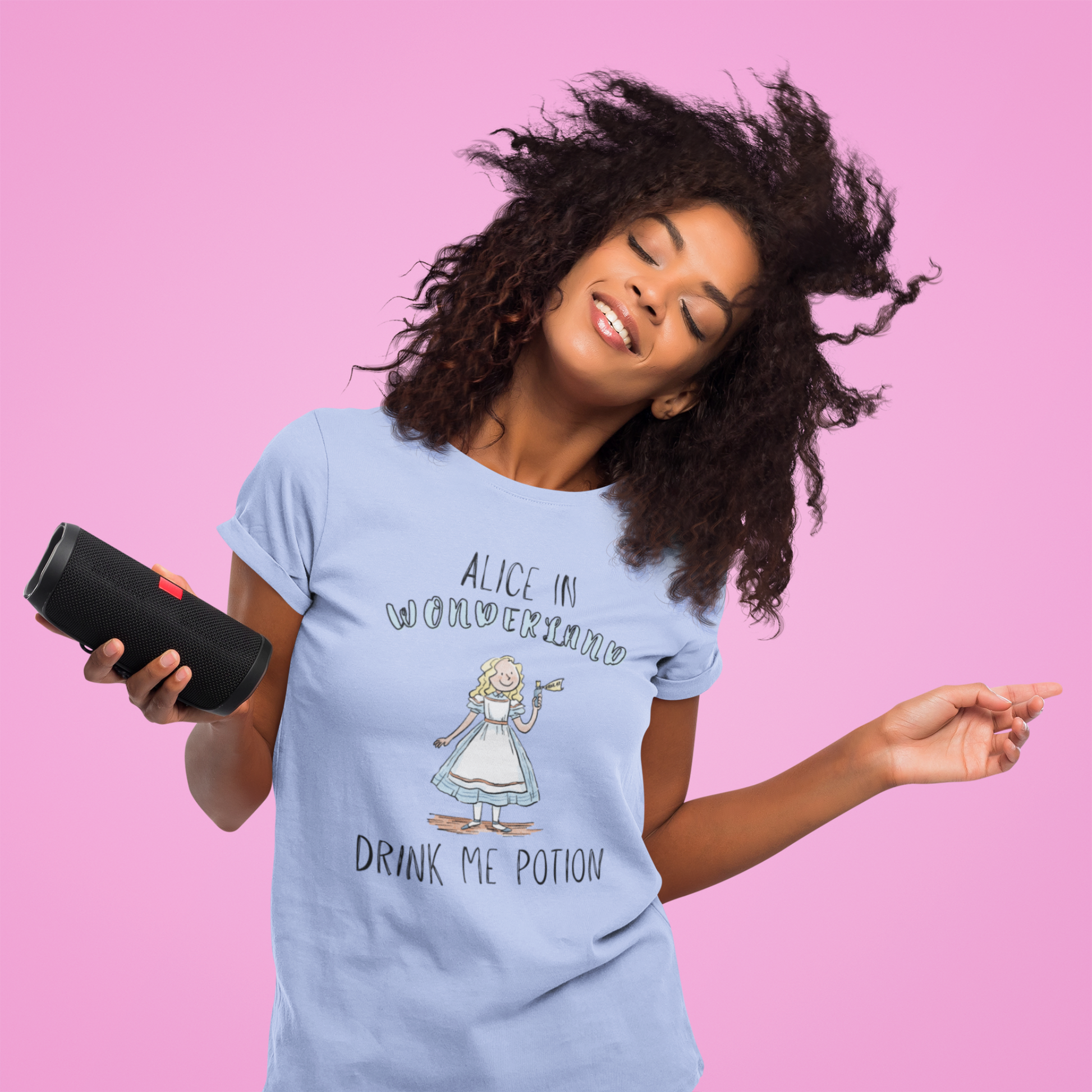 Alice in Wonderland Drink Me Potion T-Shirt in Blue