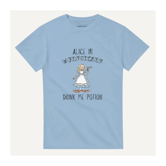 Alice in Wonderland Drink Me Potion T-Shirt in Blue