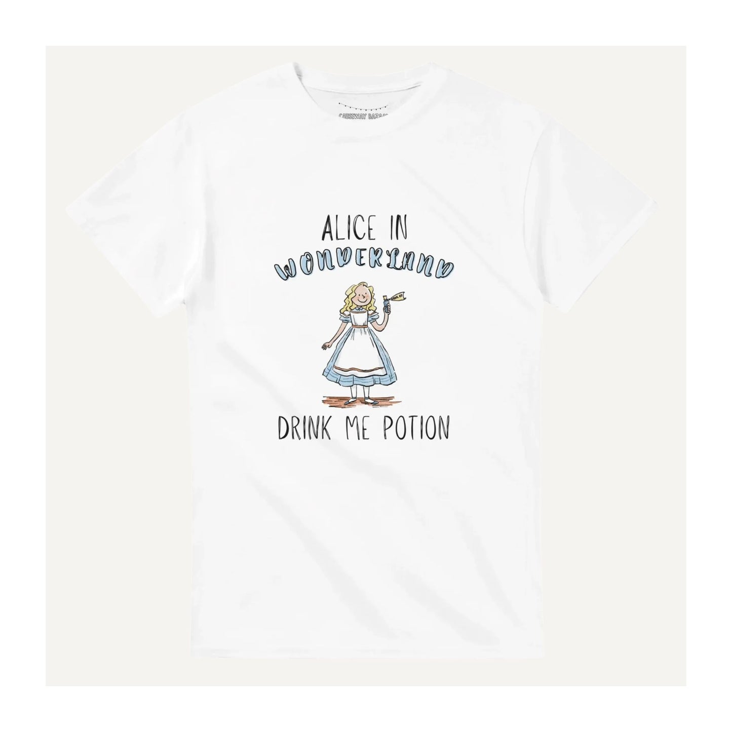 Alice in Wonderland Drink me Potion T-Shirt in White