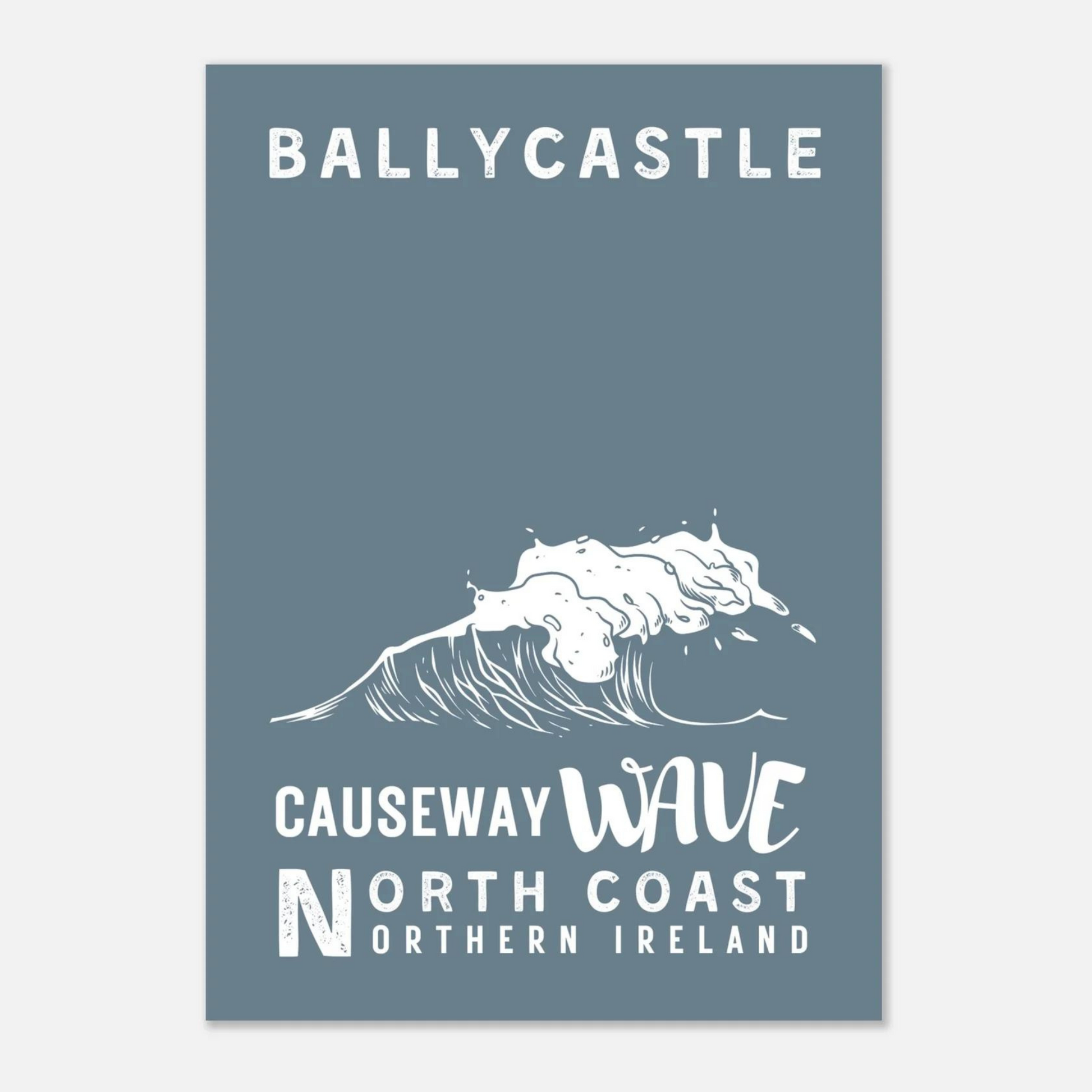 causeway wave ballycastle A4 art print