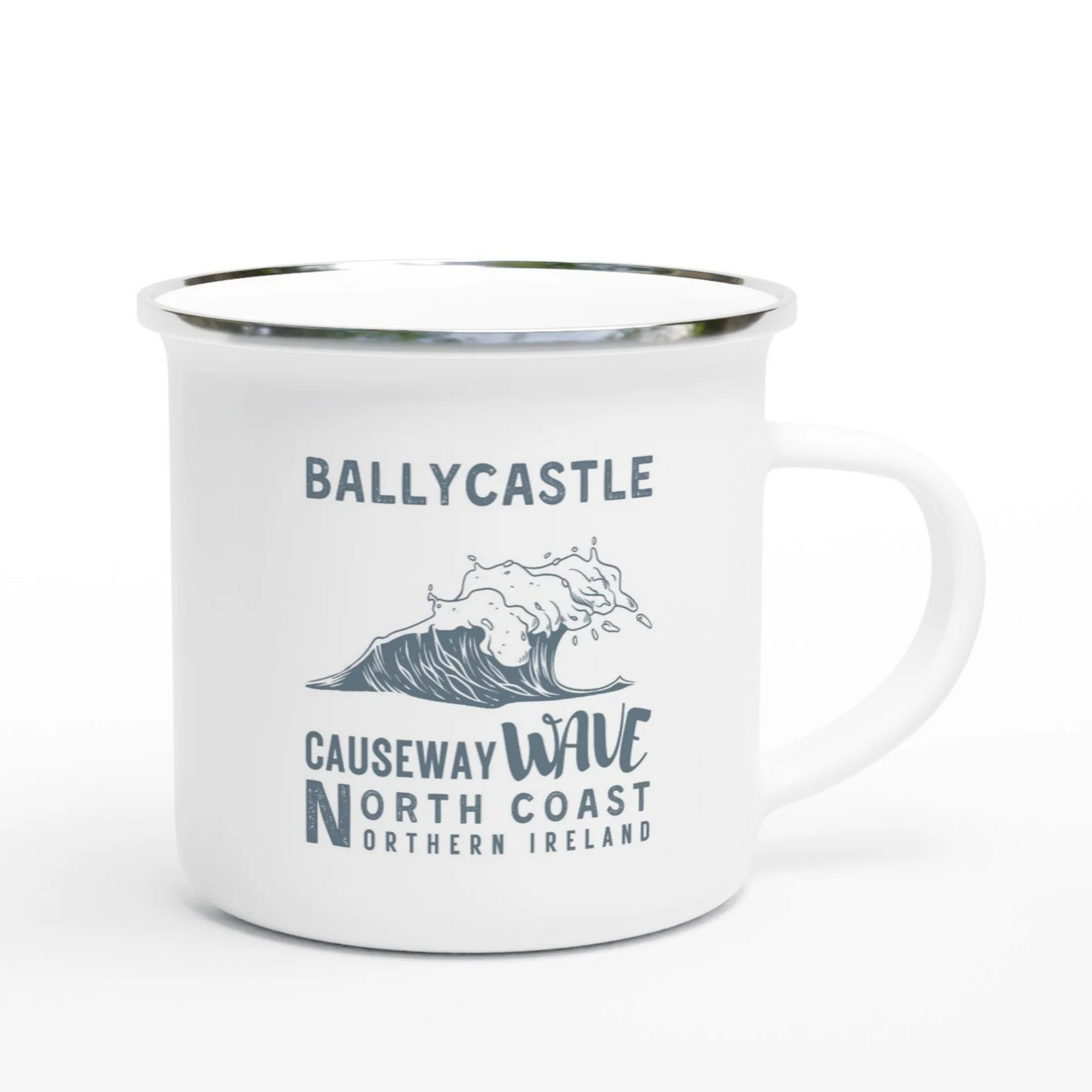 Causeway Wave Ballycastle Enamel Travel Mug North Coast Northern Ireland