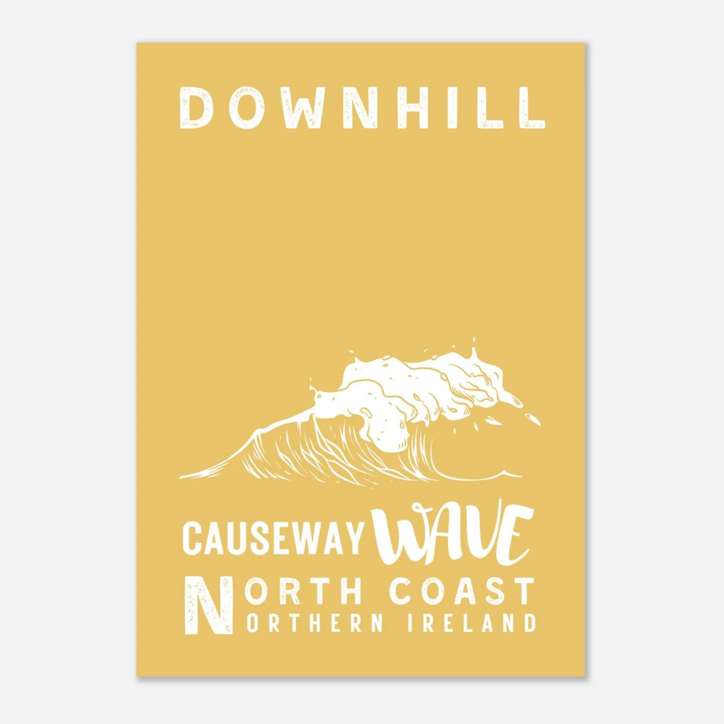 causeway wave downhill A4 art print