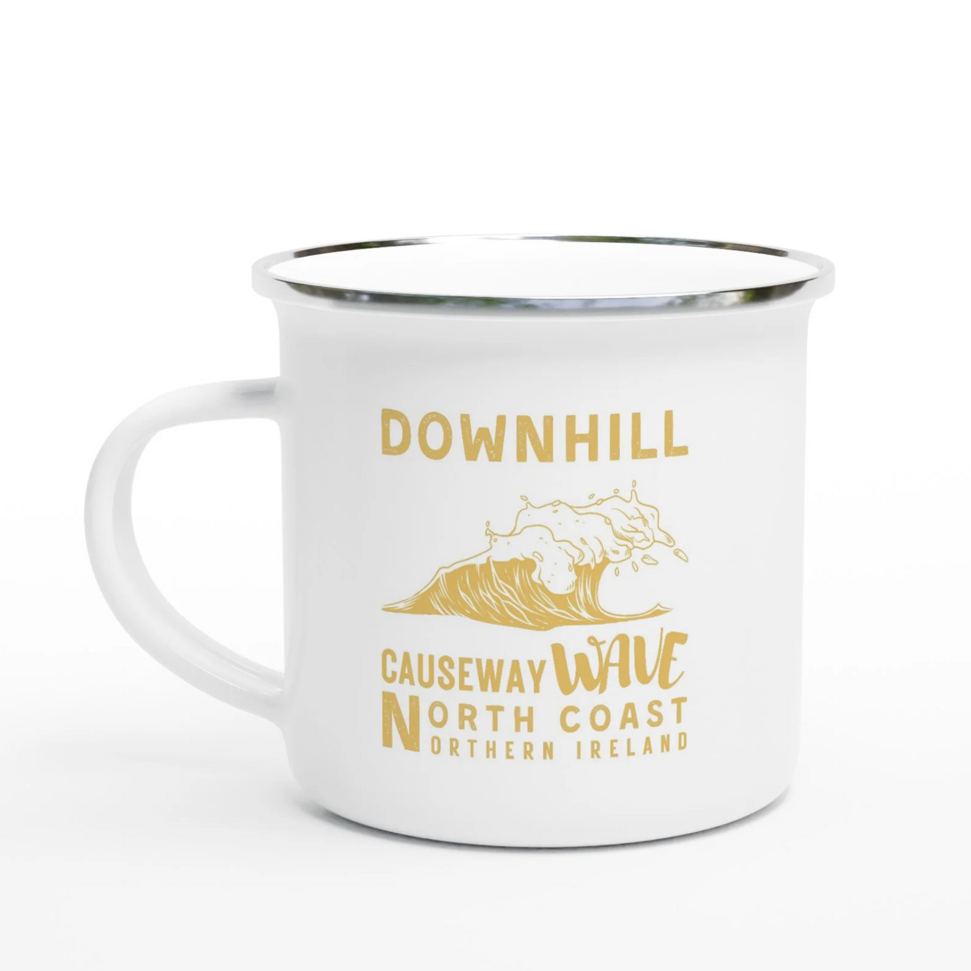 Causeway Bazaar Downhill Enamel Travel Mug North Coast Northern Ireland