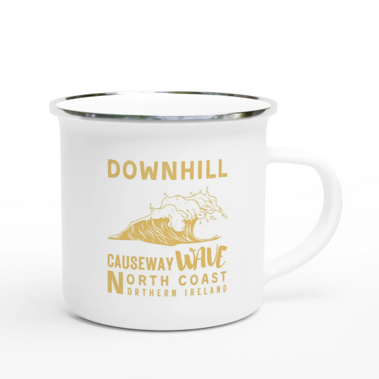 Causeway Bazaar Downhill Enamel Travel Mug North Coast Northern Ireland