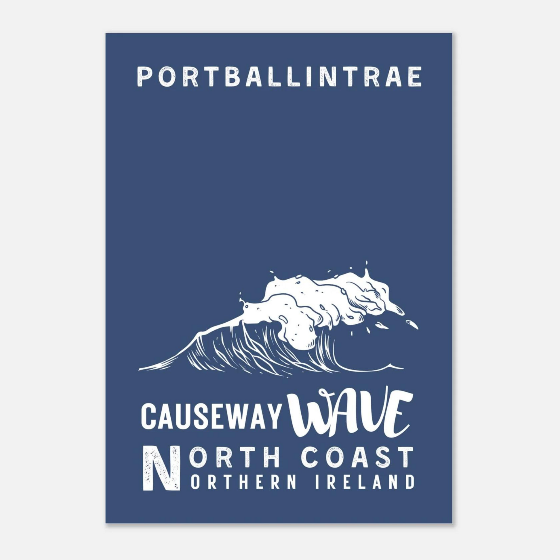 causeway wave portballintrae A4 art print