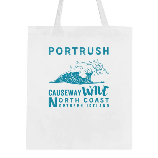 Causeway Wave Portrush Tote Bag North Coast Northern Ireland