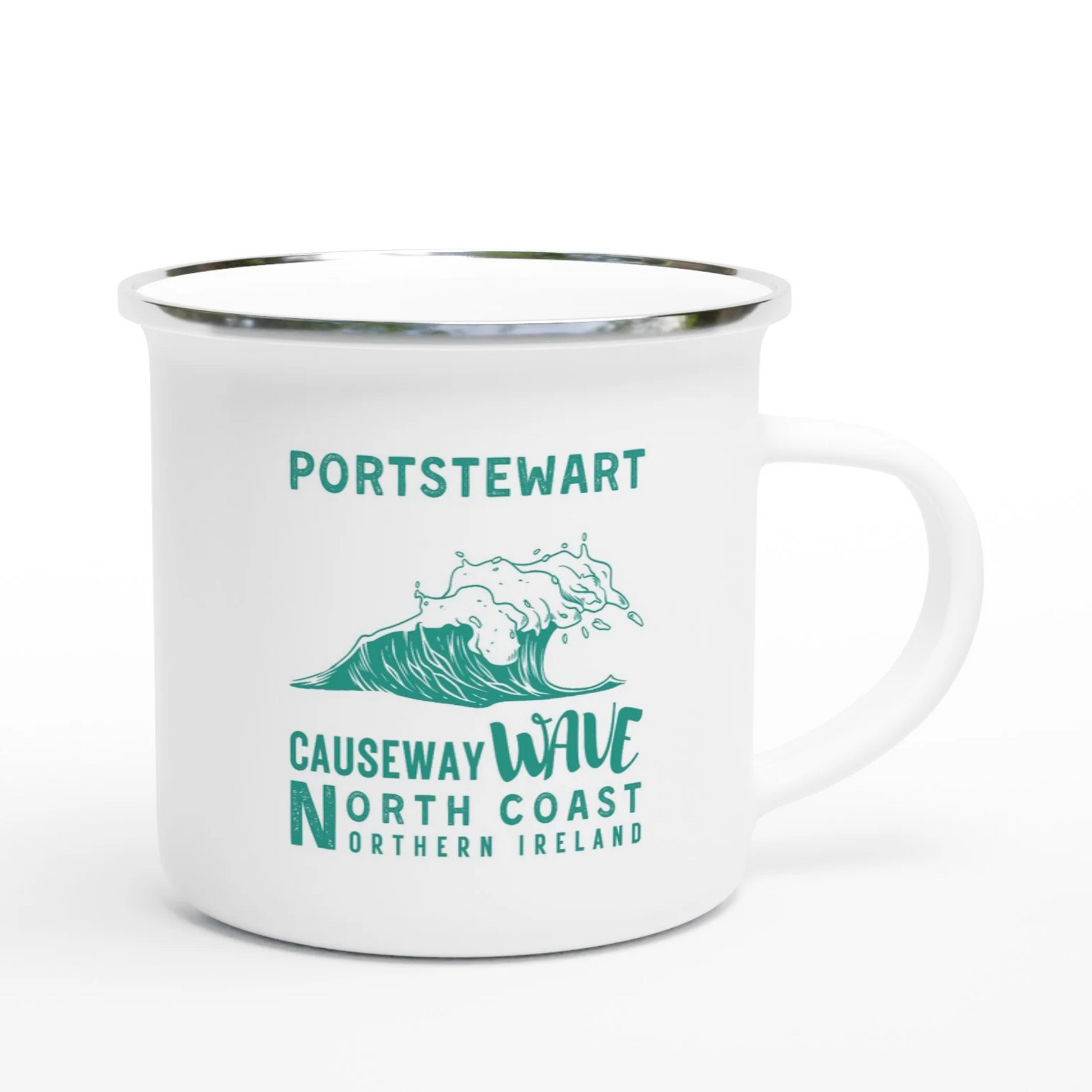 Causeway Wave Portstewart Enamel Mug North Coast Northern Ireland