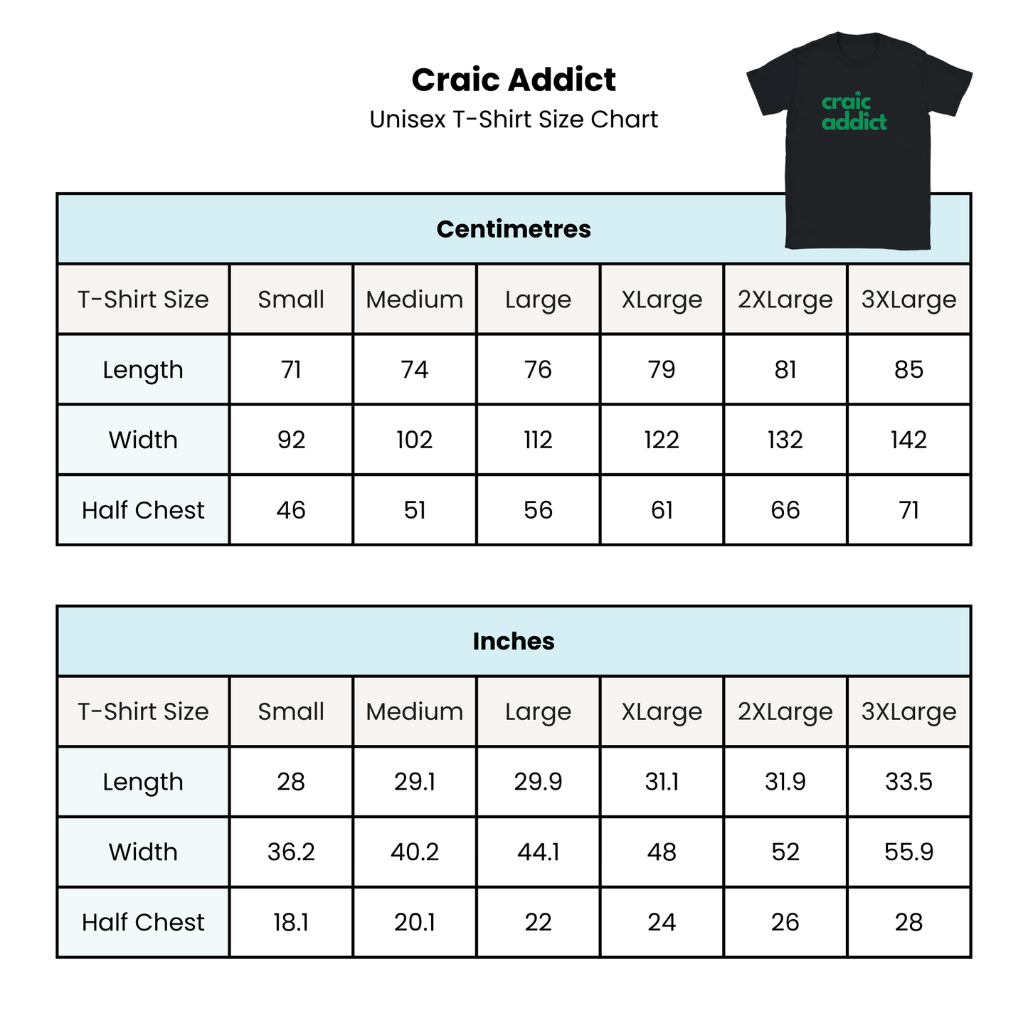 Funny Irish Craic Addict T-Shirt in Black St Patricks Day Wear