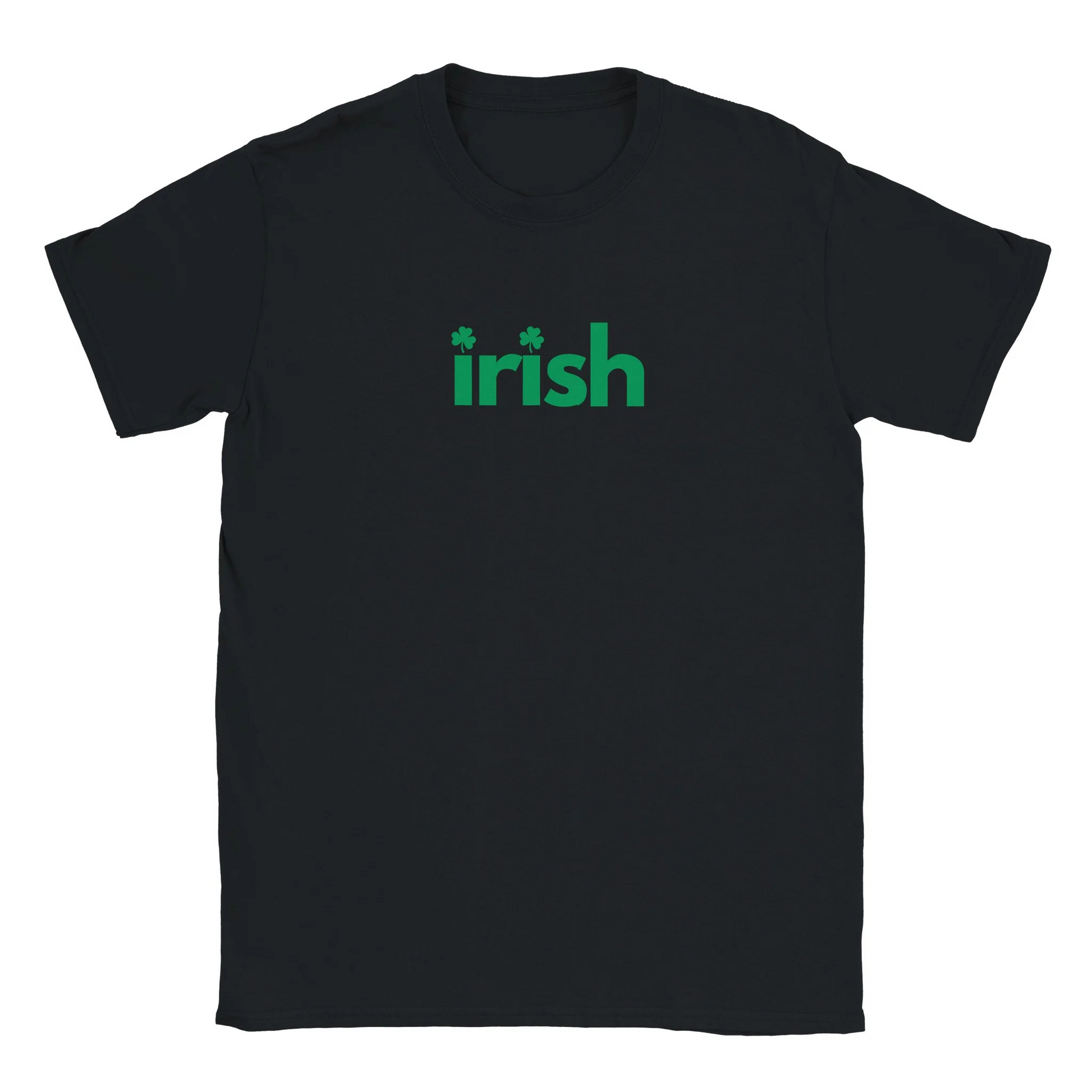 Irish Shamrocks St Patricks T Shirt Black