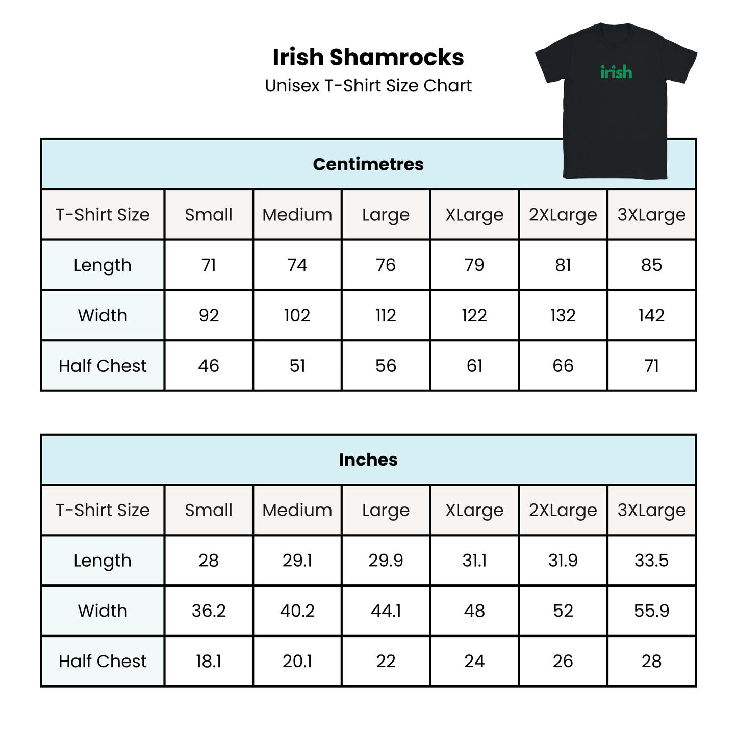 Irish Shamrocks St Patricks T Shirt Black