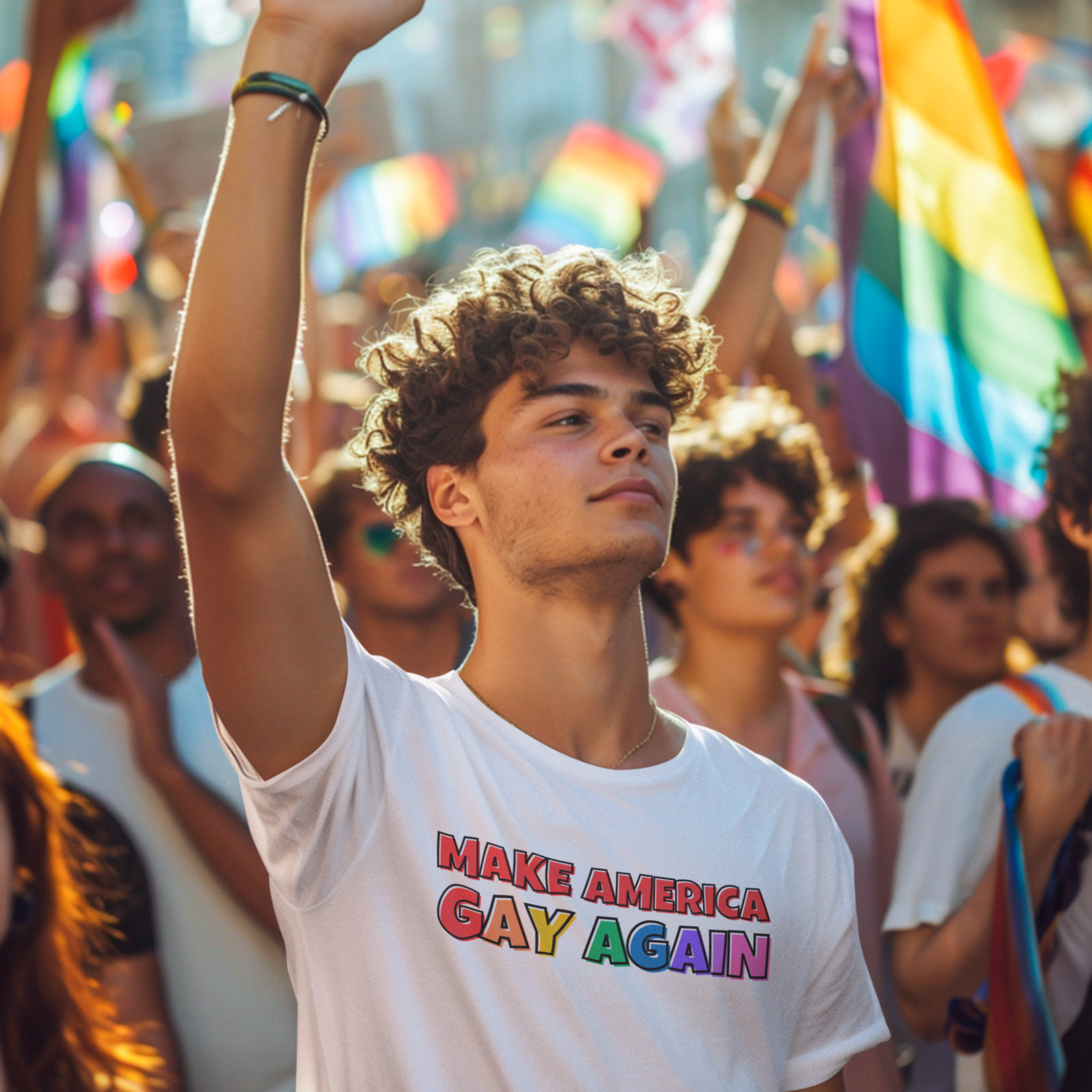 Make America Gay Again Rainbow T-Shirt