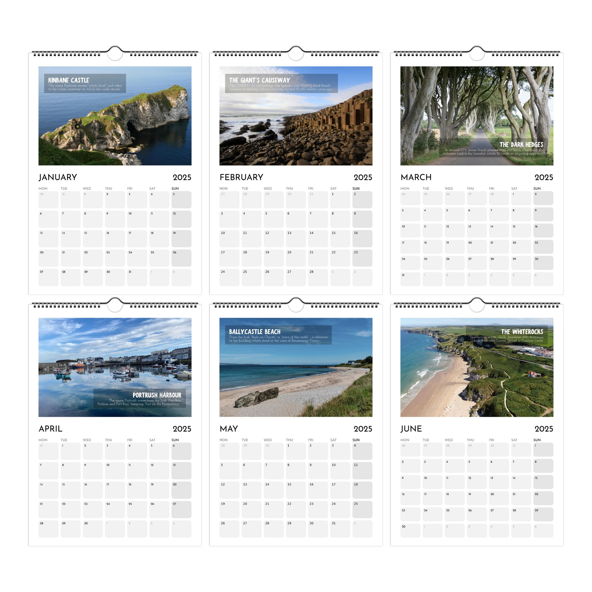 North Coast of Northern Ireland Calendar 2025