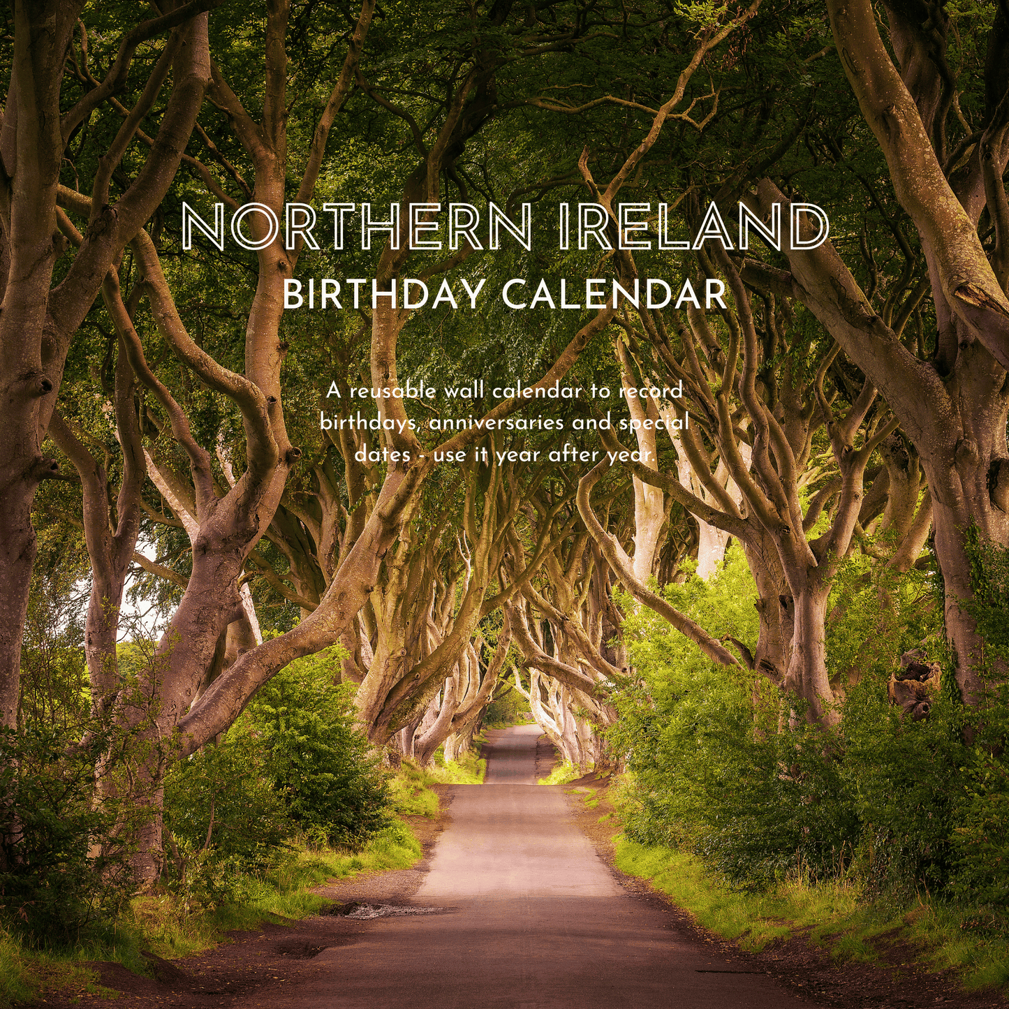 Northern Ireland Birthdays and Anniversary Calendar front cover