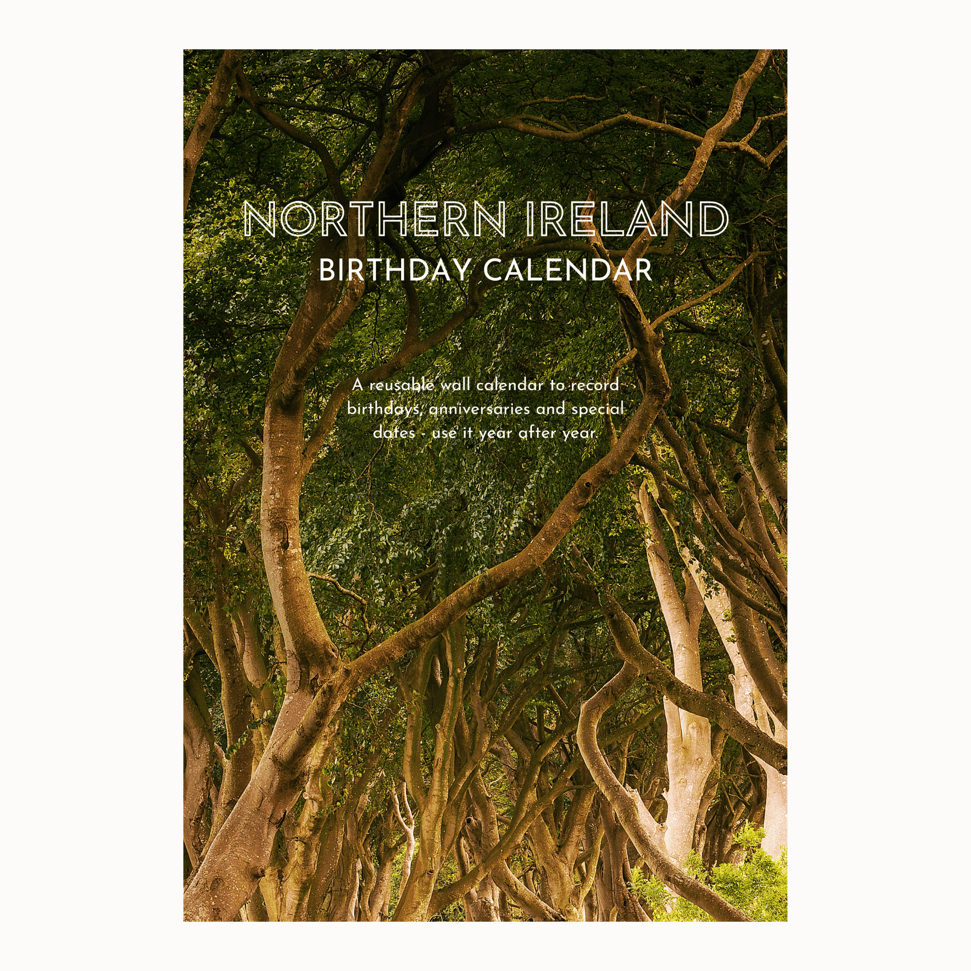 Northern Ireland Birthdays and Anniversary Calendar - Front Cover