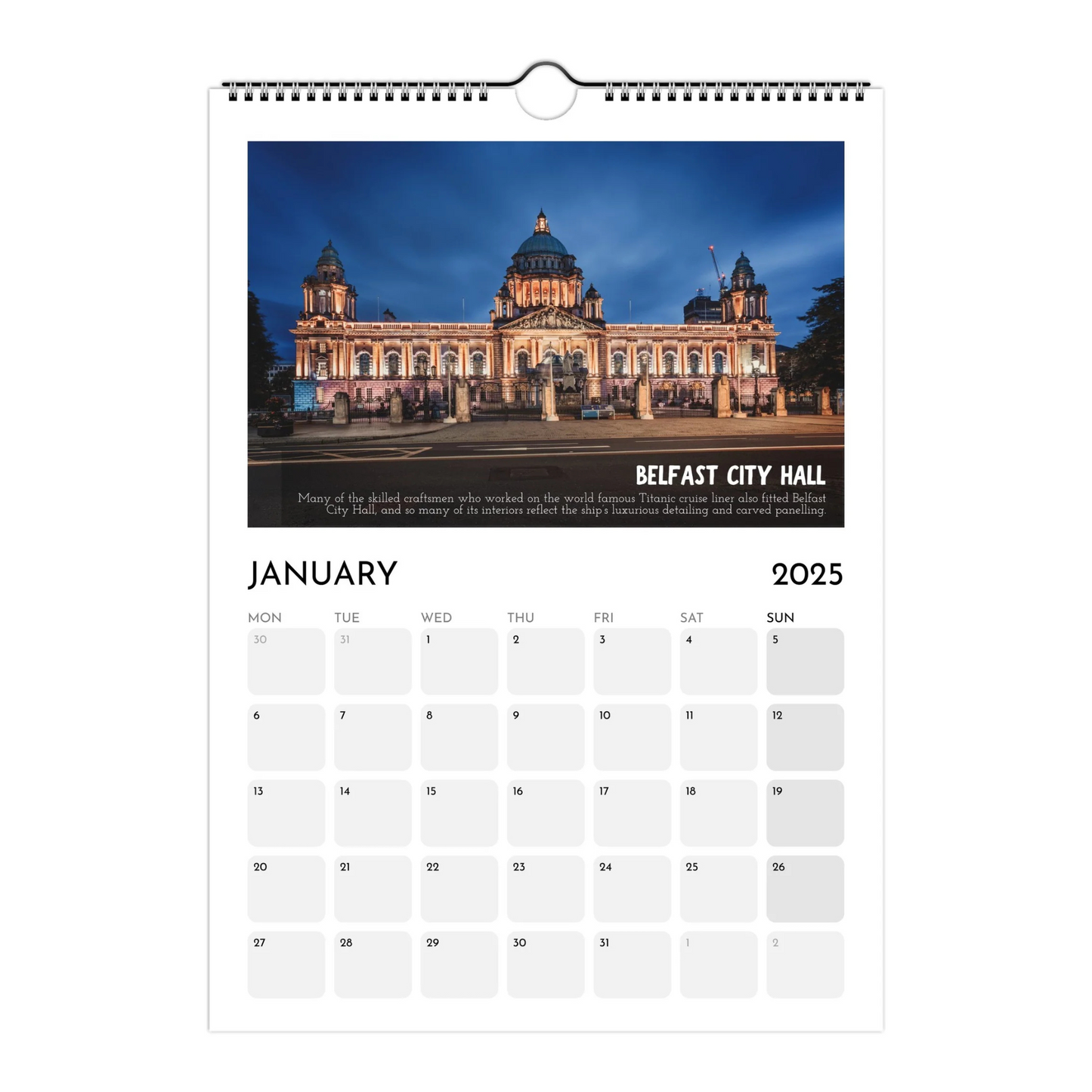 Northern Ireland Calendar 2025