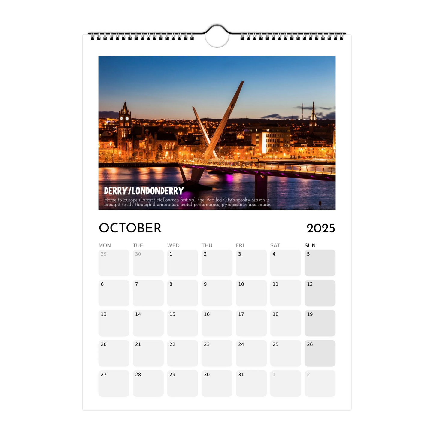 Northern Ireland Calendar 2025