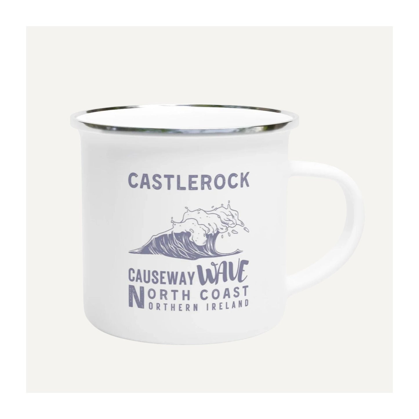 White Causeway Wave Castlerock Enamel Mug North Coast Northern Ireland