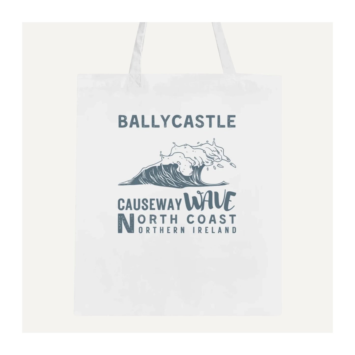 White Causeway Wave Ballycastle Tote Bag North Coast Northern Ireland