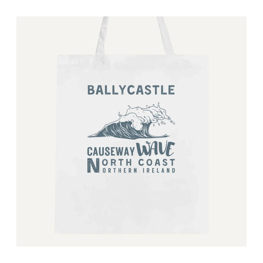 White Causeway Wave Ballycastle Tote Bag North Coast Northern Ireland