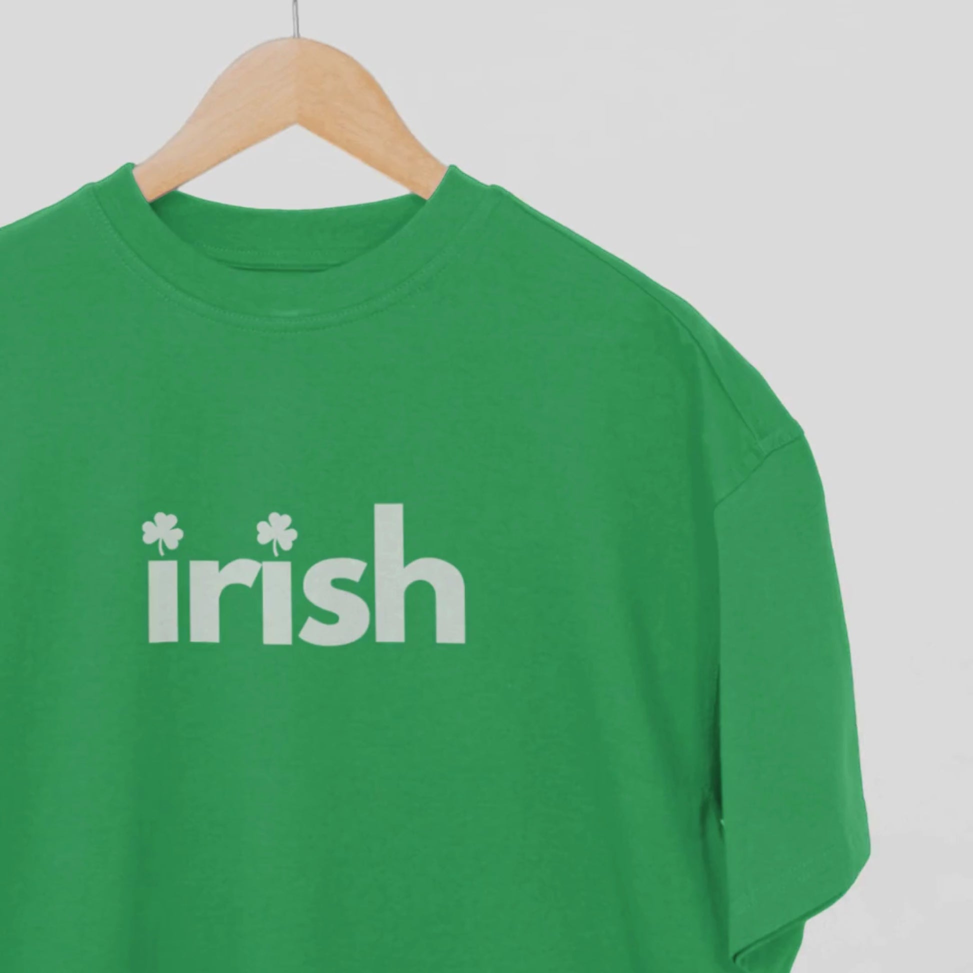 Irish Shamrocks St Patricks T Shirt Green Pattys Day