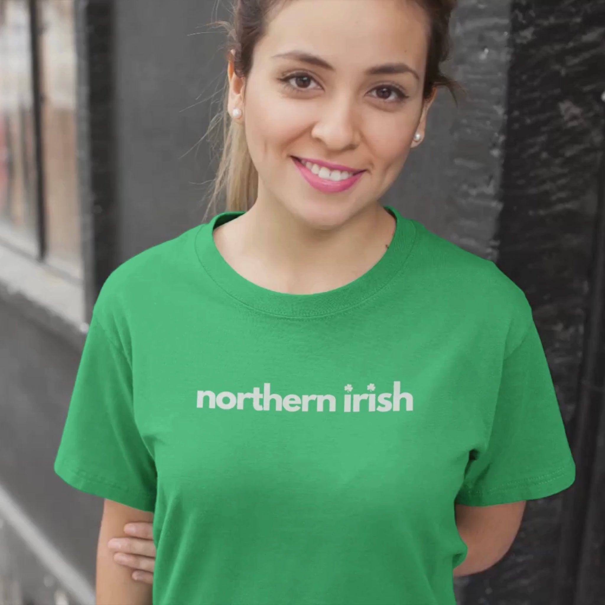 Northern Irish Shamrocks St Patricks Day T Shirt Top