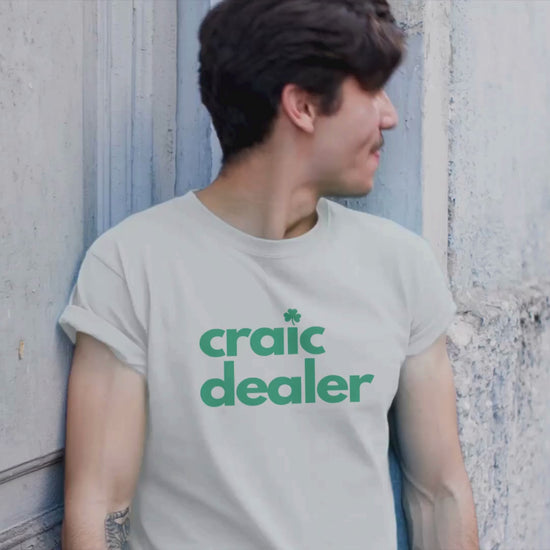 Craic Dealer St Patrick's Day Irish T-Shirt in White