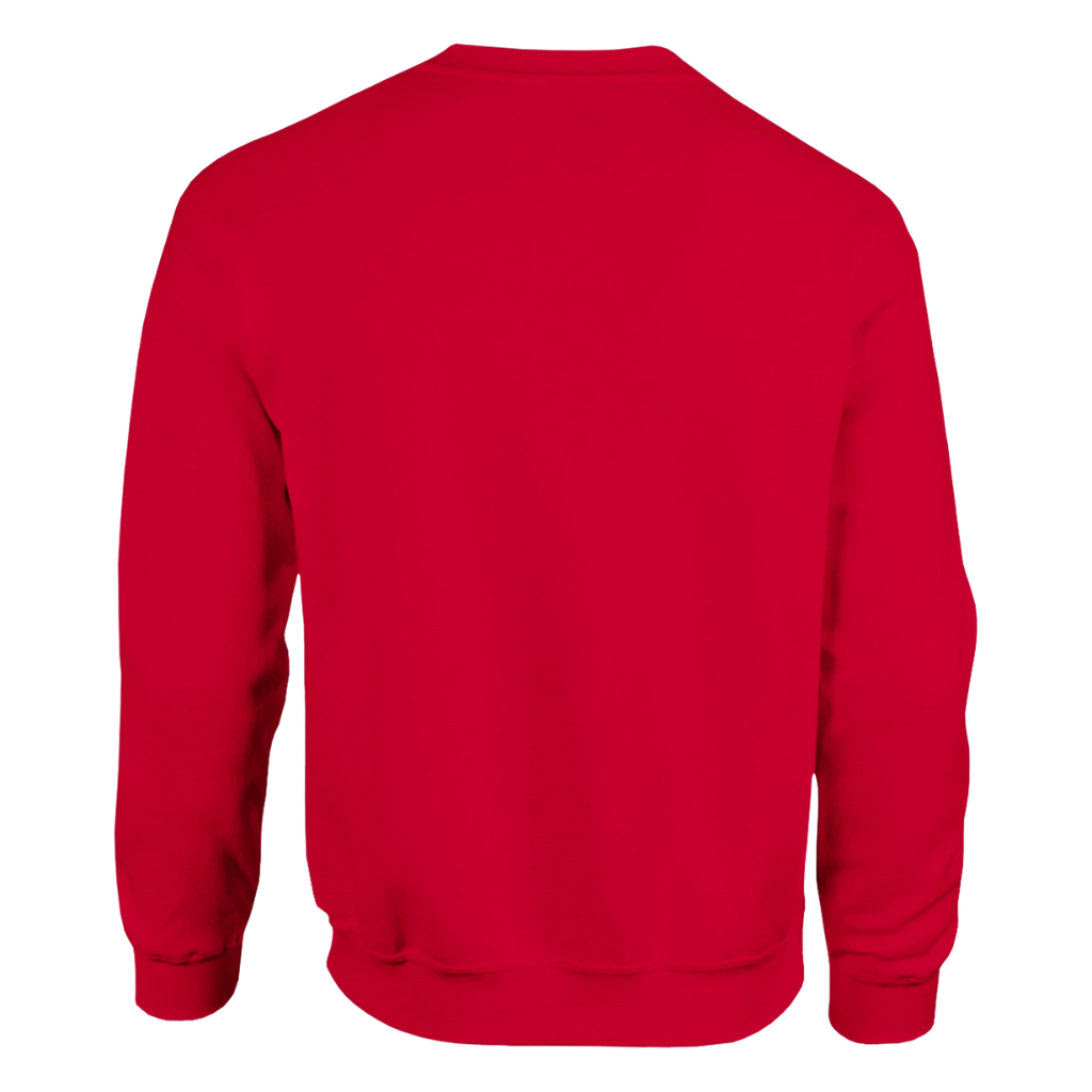Red Portrush North Coast Sweater with Pink Text by Causeway Bazaar Northern Ireland (Back View)